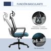 Silla Oficina De Poliéster Espuma Nylon Vinsetto 63,5x63x125,5cm-azul