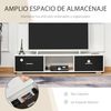 Mueble De Tv De Aglomerado De Madera Homcom 140x30x32cm-blanco Negro