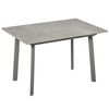 Mesa Comedor Extensible De Mdf Metal Homcom 160x80x76 Cm-gris Cemento