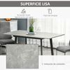 Mesa Comedor Extensible De Mdf Metal Homcom 160x80x76 Cm-gris Cemento