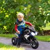 Moto Eléctrica Infantil +3 Años Con Batería 6v Negro Y Blanco Homcom