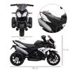 Moto Eléctrica Infantil +3 Años Con Batería 6v Negro Y Blanco Homcom