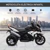 Moto Eléctrica Infantil +3 Años Con Batería 6v Negro Y Blanco Homcom