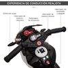 Moto Eléctrica Infantil +3 Años Con Batería 6v Negro Y Blanco Homcom