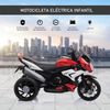 Moto Eléctrica Infantil +3 Años Con Batería 6v Negro Y Rojo Homcom