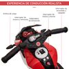 Moto Eléctrica Infantil +3 Años Con Batería 6v Negro Y Rojo Homcom