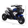 Moto Eléctrica Infantil Con 3 Ruedas Para +3 Años Azul Y Negro Homcom