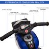 Moto Eléctrica Infantil Con 3 Ruedas Para +3 Años Azul Y Negro Homcom