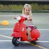 Moto Eléctrica Vespa Para Niños 18-36 Meses Faro Bocina Rojo Homcom