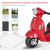 Moto Eléctrica Vespa Para Niños 18-36 Meses Faro Bocina Rojo Homcom