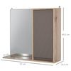 Armario De Baño Con Espejo De Mdf Homcom 57x14,2x49,2 Cm-roble Y Gris