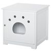 Casa Para Gatos Con Puerta Y Entrada De Mdf 48x51x51 Cm-pawhut.blanco