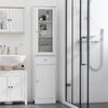 Armario Alto Para Baño De Mdf Acrílico Kleankin 40x27x171,5 Cm-blanco