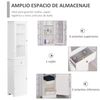 Armario Alto Para Baño De Mdf Acrílico Kleankin 40x27x171,5 Cm-blanco