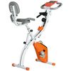 Bicicleta Estática Plegable Homcom Acero Abs Pvc,97x51x115cm,naranja