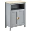 Armario De Baño Con 2 Puertas De Mdf Kleankin 59x30x85 Cm-gris