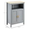 Armario De Baño Con 2 Puertas De Mdf Kleankin 59x30x85 Cm-gris