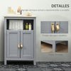 Armario De Baño Con 2 Puertas De Mdf Kleankin 59x30x85 Cm-gris