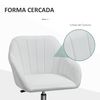 Silla Oficina De Espuma Metal Plástico Pu Vinsetto 60x59x89cm-blanco