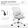 Silla Oficina De Espuma Nylon Metal Malla Vinsetto 61x61x99 Cm-gris