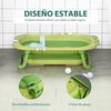 Bañera Plegable Para Bebé De 0-3 Años Con Cojín Verde Homcom