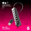 Ihub7 Tiny: Hub Usb 2.0 De 7 Puertos Con Adaptador De Corriente...