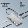 Wonderduo-c: Hub Usb De 4 Puertos (2 Usb-c + 2 Usb A)....