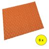 Lote De 6 Manteles Individuales Renberg De Poliéster 30x45cm Naranja