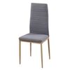 Pack 4 Sillas Salon Comedor Color Gris Estilo Moderno Estructura Metal Efecto Madera 98x42x48 Cm