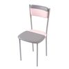 Pack 4 Sillas Cocina Poliuretano Miroytengo 89x43x45 Cm - Rosa Y Gris