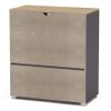 Buffet Bajo Cocina Asfeld Gris Grafito 2 Puertas 2 Cajones Almacenaje Mueble Auxiliar 90x80x40 Cm