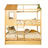 Litera + Cama Elevable Madera Pino  90x190/90x190cm