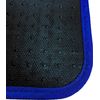 Alfombrillas De Moqueta Universales Para Coche, Talonera Estriada, Lavable, Delanteras 63x44 Cm, Traseras 30x42 Cm, Negro Y Azul