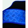 Alfombrillas De Moqueta Universales Para Coche, Talonera Estriada, Lavable, Delanteras 63x44 Cm, Traseras 30x42 Cm, Negro Y Azul