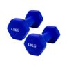 Mancuernas De 4 Kg Antiresbalantes Azul Pesa Fitness