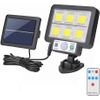 Lámpara Solar Led Con Sensor De Movimiento 72 Led-cob Regulable Con Mando A Distancia Luz Solar Exterior Jardín Waterproof.