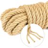 Cuerda De Yute 10m - 12mm, 4 Capas Cuerda De Sisal Fibra 100% Natural Rascador Para Gatos, Artesanía, Decoración (10m - 12mm)