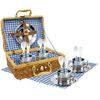 Set Picnic Vichy En Cesta De Mimbre 2051