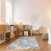 Flooralia - Alfombra Vinilica Patchwork, 143x97cm, Blanco-gris