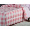 Edredon Conforter Infantil Vichy Rosa Para Cama De 105 Cm