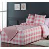 Edredon Conforter Infantil Vichy Rosa Para Cama De 105 Cm