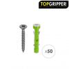 Blister Tacos Topgripper Bimaterial Con Tornillos Ø 5 Mm. 50 Piezas Taco Anclaje Universal, Taco Hormigon, Taco Pladur,