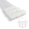 Brida Nylon 100%. Color Blanco / Natural 7,5 X 360 Mm. 100 Piezas. Abrazadera Plastico, Organizador Cables, Alta Resistencia