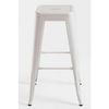 Taburete Torix Alto De Acero Reforzado 76*30*30 Cm - Blanco