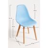 Silla Kelen De Polipropileno 82*46.50*39 Cm - Azul Cielo