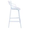 Taburete Korme De Polipropileno 110*35*36 Cm - Blanco