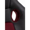 Silla Pro De Polipiel,tela,tela Y Polipiel 118*50*49 Cm - Rojo Y Negro