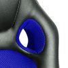 Silla Pro De Polipiel,tela,tela Y Polipiel 118*50*49 Cm - Azul Y Negro