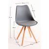 Silla Bonik Basic De Polipropileno,polipropileno Y Polipiel 87*48*50 Cm - Gris