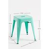 Taburete Torix Pequeño De Acero Reforzado 45*31*31 Cm - Verde Menta